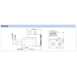 Nema 17 Integrated AC Servo Motor JMC iHSV42-40-05-24 52W 24V 12.5Ncm 52000RPM