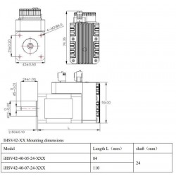 Nema 17 Integrated AC Servo Motor JMC iHSV42-40-07-24 78W 24V 0.185N.m 52000RPM 42 x 42mm