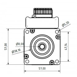 Nema 23 Integrated AC Servo Motor JMC iHSV57-30-14-36 140W 36V 0.45N.m 5.4A 3 Phase 3000RPM