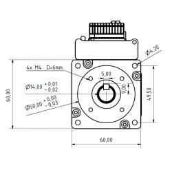 Nem23 Integrated AC Servo Motor JMC iHSV60-30-40-48 400W 48V 1.27N.m 3000RPM 60 x 60mm