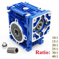 NMRV030 Worm Gear Reducer Gearbox Ratio 10:1 15:1 20:1 25:1 30:1 40:1 for Nema23 Stepper Motor / Servo Motor