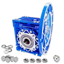 RV050 80B14/80B5 Round Worm Gear Reducer Gearbox Ratio 5:1 10:1 15:1 20:1 30:1 Input 19mm