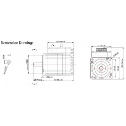 JMC NEMA 34 Closed Loop Integrated Stepper Motor IHSS86-60-45 1.8 Deg 4.5Nm 6A 60V 2 Phase