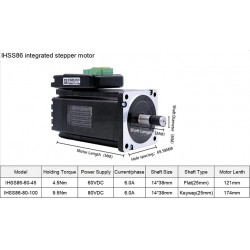 JMC NEMA 34 Integrated Closed Loop Stepper Motor iHSS86-80-100 1.8 Deg 9.8 Nm 6A 80V 2 Phase