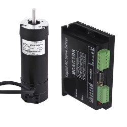 180W 36V Brushless DC Servo Motor & Driver Kit 57JSF1830P+MACA706 0.6N.m 3400RPM Φ57mm for Inkjet Printers