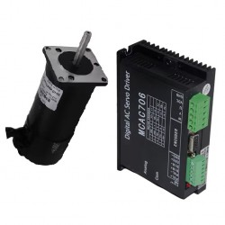 160W 36V Brushless DC Servo Motor & Driver Kit 0.45N.m 3400RPM Φ57mm 3 Phase with 1000 Lines Encoder