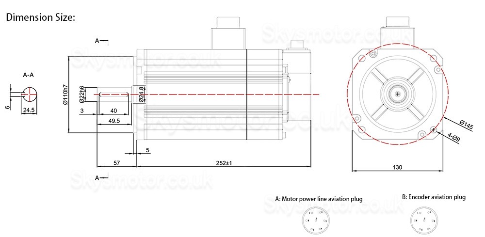 3.0KW AC Servo Motor Kit 130JASM530220K-17B-SC+JASD30002-20B 220V 14.32N.m 2000RPM 13.6A with JASD20002-20B Servo Driver