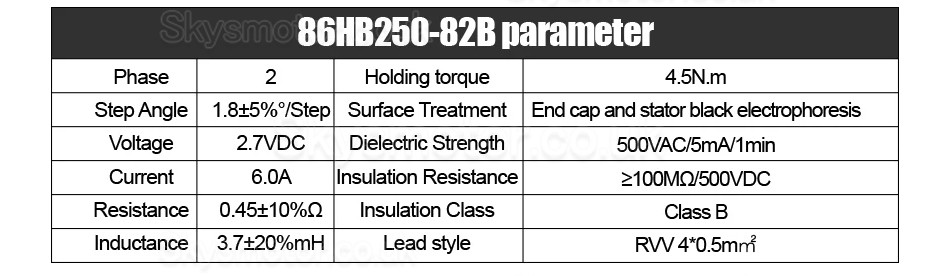 Nema34 Close Loop Stepper Motor Kit 86HB250-82B-HBS86 (No Brake) 1.8deg 4.5N.m with HBS86 Driver