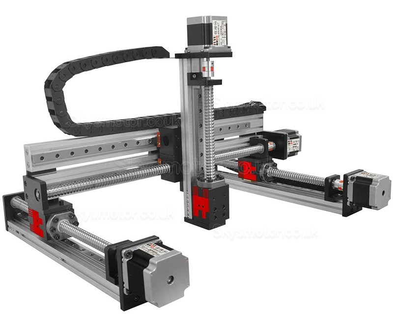 Gantry Linear Guide Stage Stroke Linear Stage Module XYZ Slide Table X=100mm,Y=100mm, Z=50mm