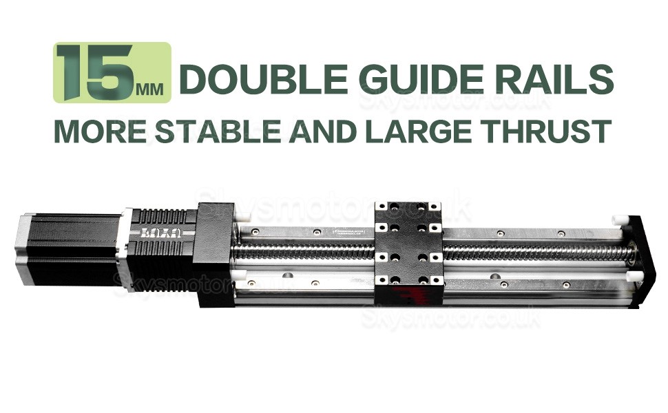 Double Guide Rails Ball Screw Linear Stage Module FSK80 Linear Actuator 100-1000mm with NEMA24 Stepper Motor