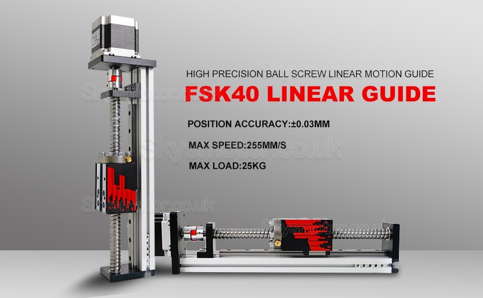 Linear Slide Rail Linear Ball Screw Actuator FSL40  50-1000mm with Nema 23 Stepper Motor