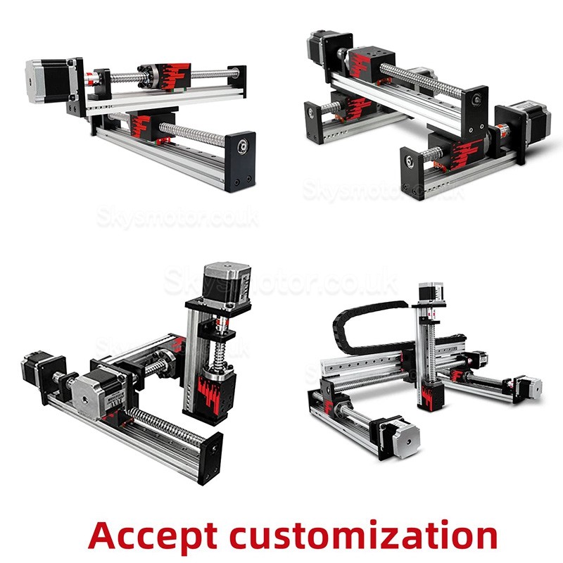 Linear Slide Rail Linear Ball Screw Actuator FSL40  50-1000mm with Nema 23 Stepper Motor