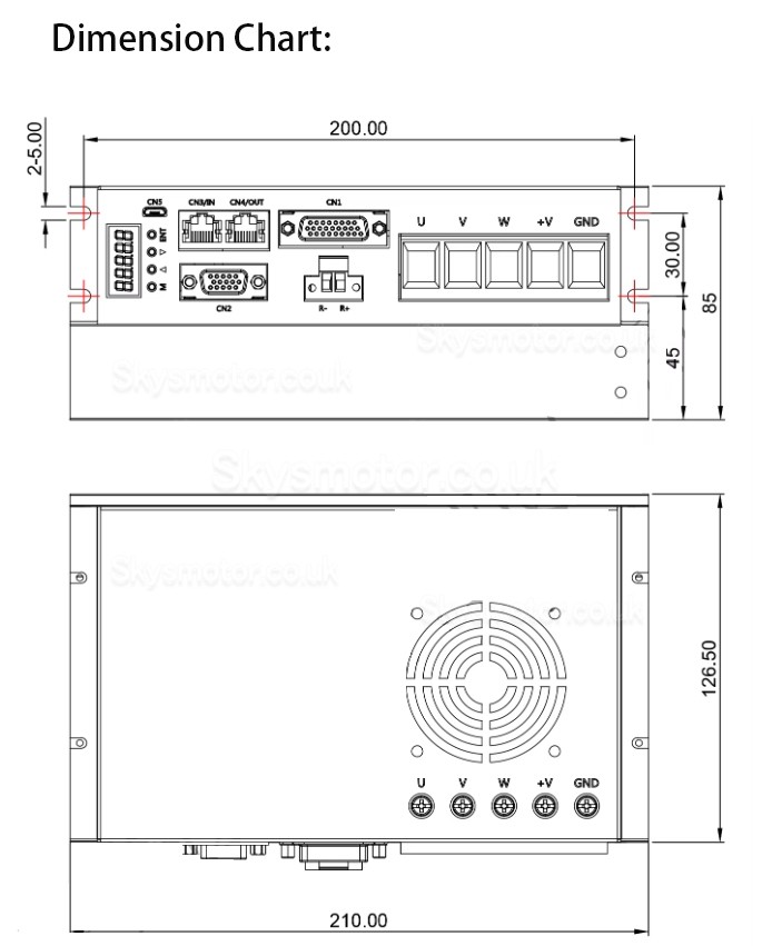 1.5KW DC Servo Motor Kit 130ASM1500-2500C+MCAC8A0 48V 4.78Nm 37A 3000RPM with MCAC8A0 Servo Driver