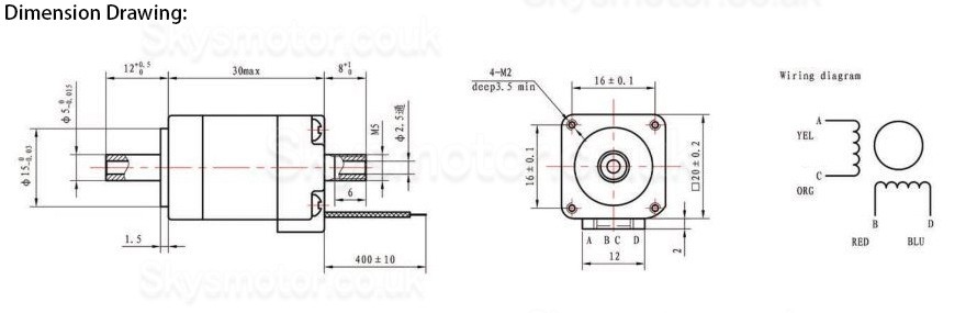 Oukeda Hollow Shaft NEMA8 Stepper Motor SMCU002939 1.8 Deg 1.8Ncm for Placement Machine