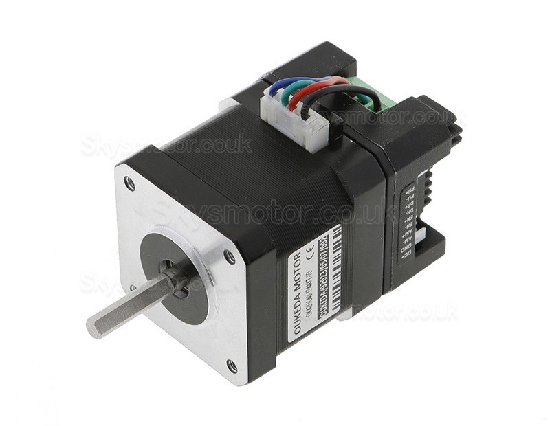 OUKEDA Integrated Nema 17 Stepper Motor OK42HC40-174AYT-IO with Controller 1.8 Deg 0.44Nm 1.68A 2 Phase 12-40VDC