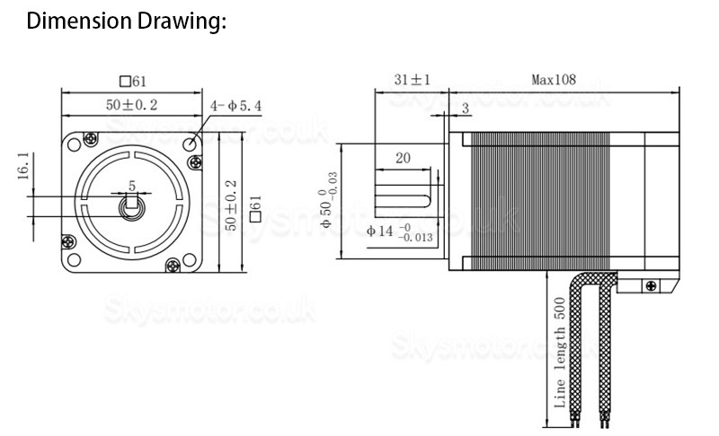 300W 24V/48V Brushless DC Motor & BLDC Driver Kit OK60BLS108-430-30J5+OK3BL30ZR 95.55Ncm 3000RPM 3 Phase