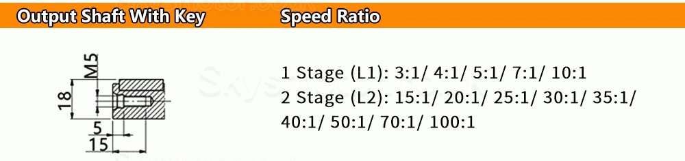 PLG060 Series Helical Planetary Gearbox 6.35/8/11/14mm Input Shaft for Nema23 Stepper Motor /Nema 24 Svero Motor