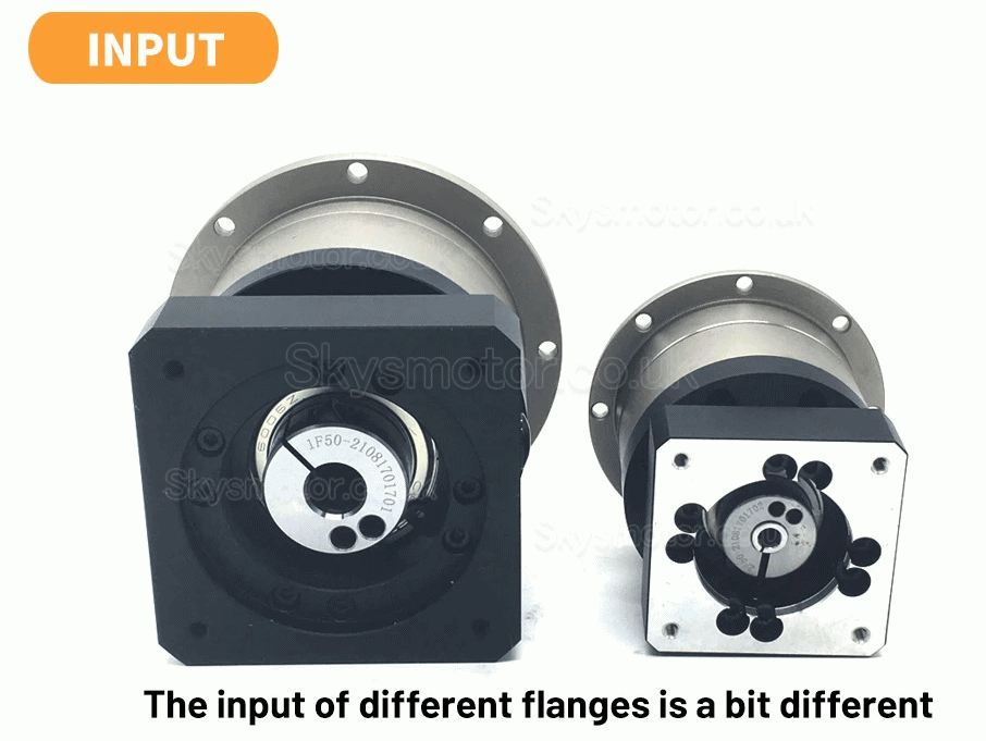 PLX060 Series Helical Planetary Gearbox Flange Plate Output for Nema23 Stepper Motor / Nema24 Servo Motor