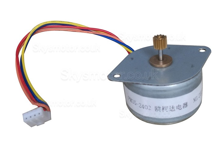 Oukeda PM Stepper Motor SMCU002915 7.5 Deg 2.45Ncm 12V 2 Phase Φ35 mm for Printer 