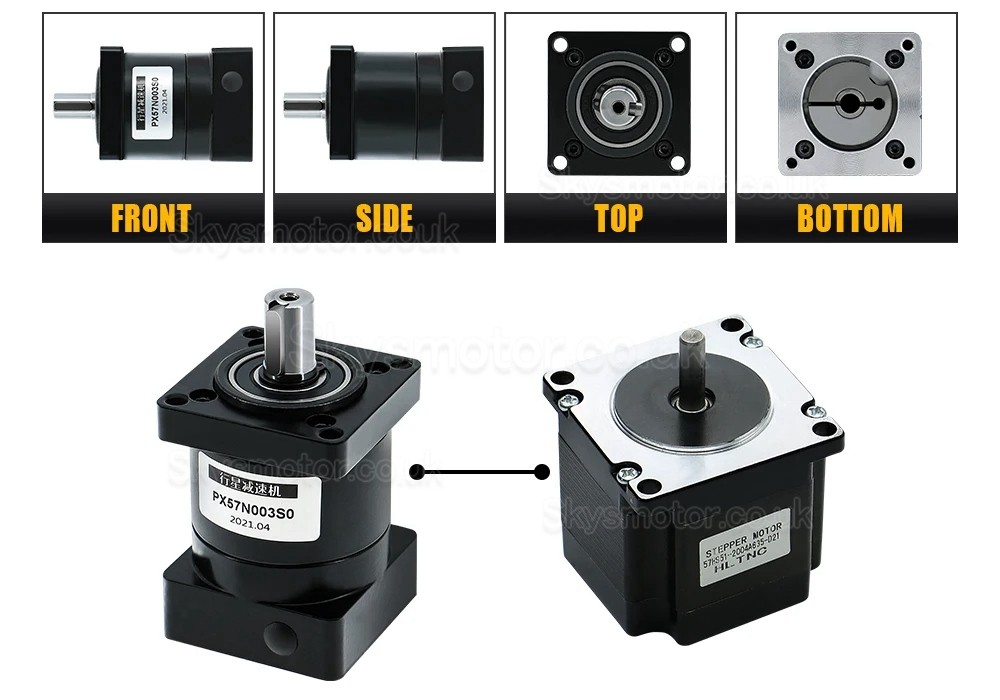 PX57 Series Nema 23 Planetary Gearbox Reducer Gearbox Input Shaft 8mm Output Shaft: 14mm