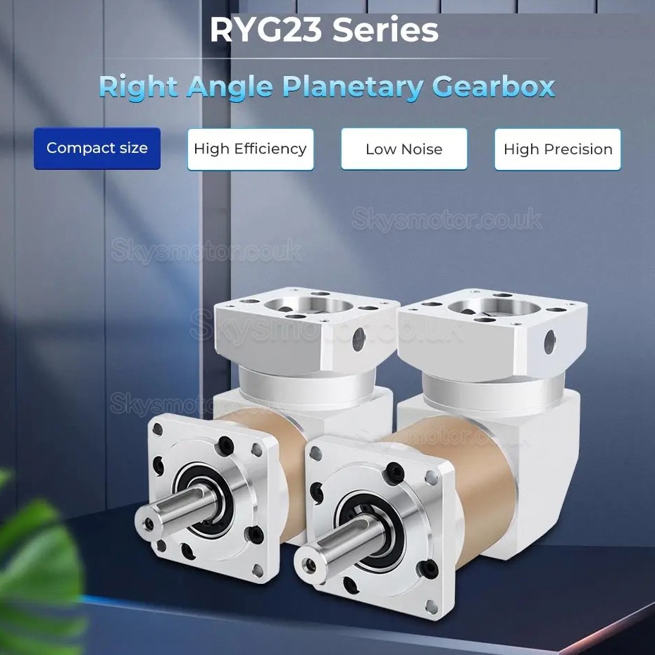 RYG23 Series Nema 23 Right Angle Planetary Gearbox Gear Ratio 5:1/10:1/20:1/50:1 for Nema 23 Stepper Motor