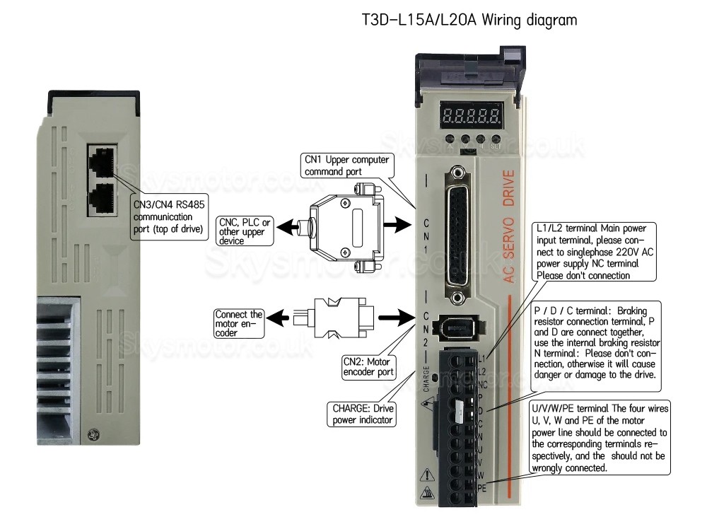 400W/600W/750W/1000W AC Servo Motor & Driver Kit 110V / 220V 1.27Nm-3.8Nm For CNC And PLC Systems