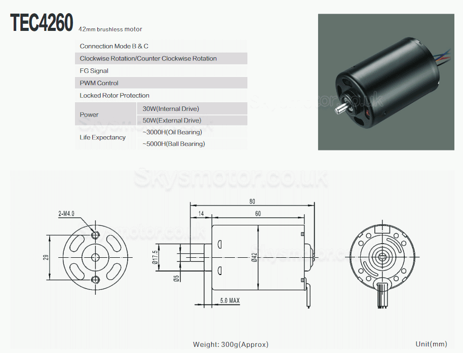 2Pcs 12V/24V High Torque Brushless DC Motor + BLDC Motor Drive Kit TEC4260 500g.cm 2500RPM/1300RPM