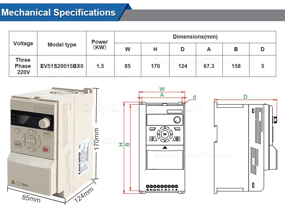 1.5KW CNC Air Cooled Spindle Motor 400Hz ER11+ 2HP VFD Variable Frequency Drive Inverter Kit VSK-ASL1.5B