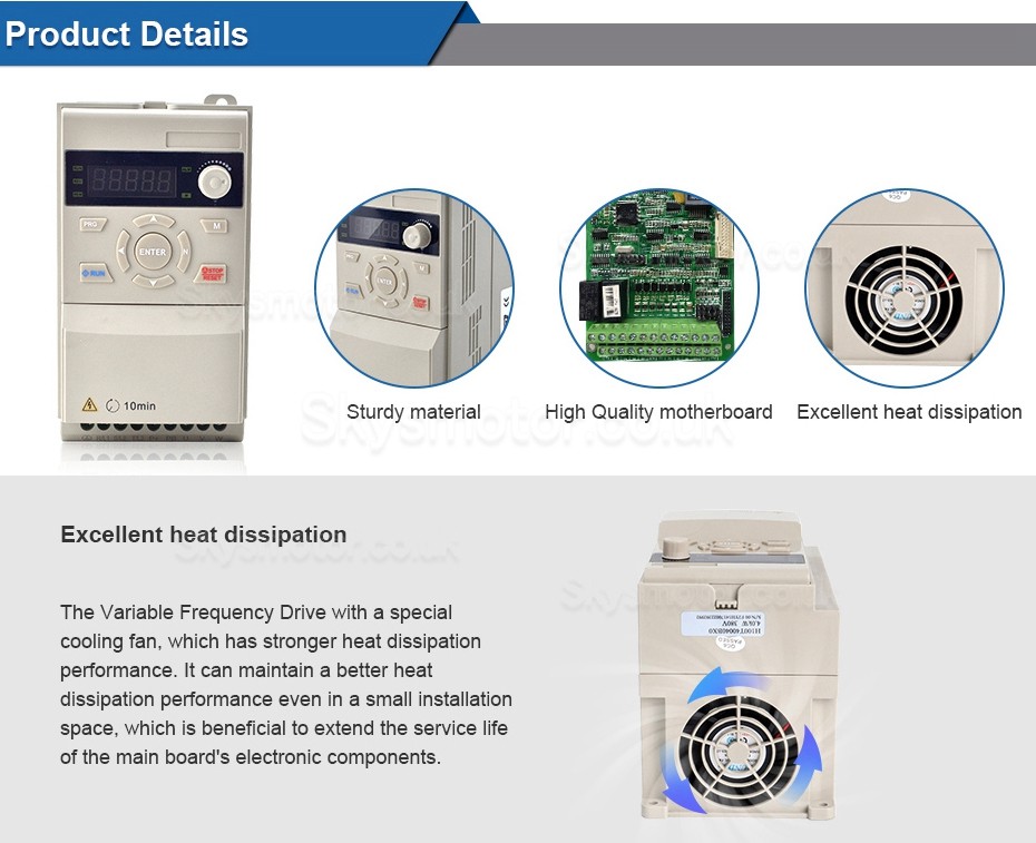 1.5KW CNC Air Cooled Spindle Motor 400Hz ER11+ 2HP VFD Variable Frequency Drive Inverter Kit VSK-ASL1.5B