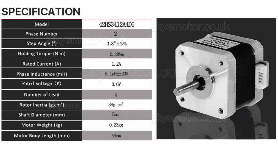 Neme 17 Stepper Motor 42HS4015A4D5 with 30:1 Harmonic Gearbox + TB6600 Stepper Driver