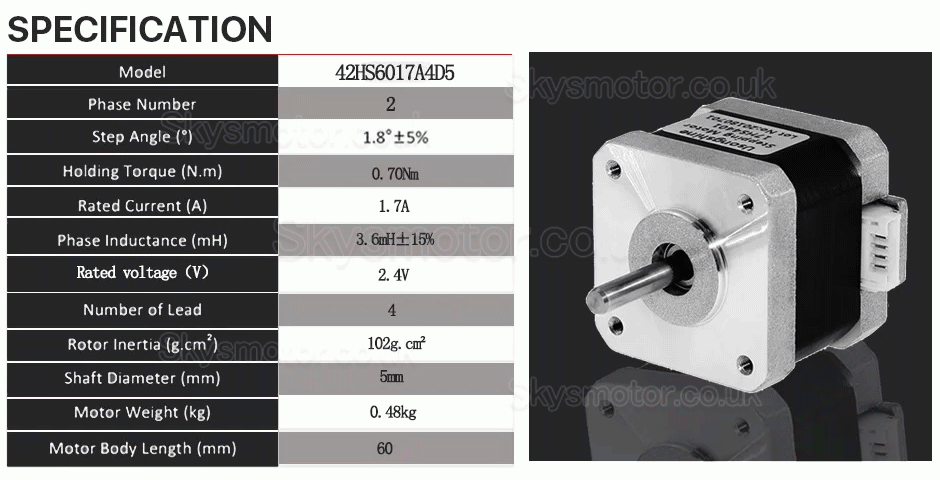 Neme 17 Stepper Motor 42HS4015A4D5 with 30:1 Harmonic Gearbox + TB6600 Stepper Driver